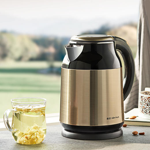 金正(nintaus)家用商用电水壶304不锈钢大容量 典雅香槟金