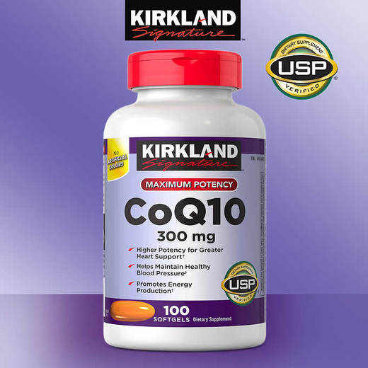 kirkland辅酶10 coq10 300mg, 100粒