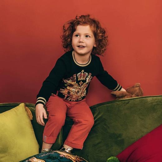 男童黑色印花卫衣 商品图1