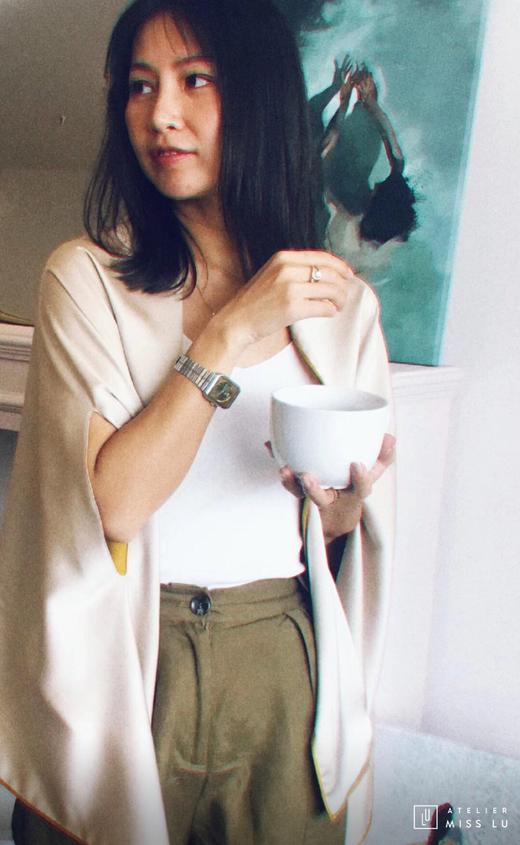 AtelierMissLu / Carrie-拼色两用披肩 商品图1