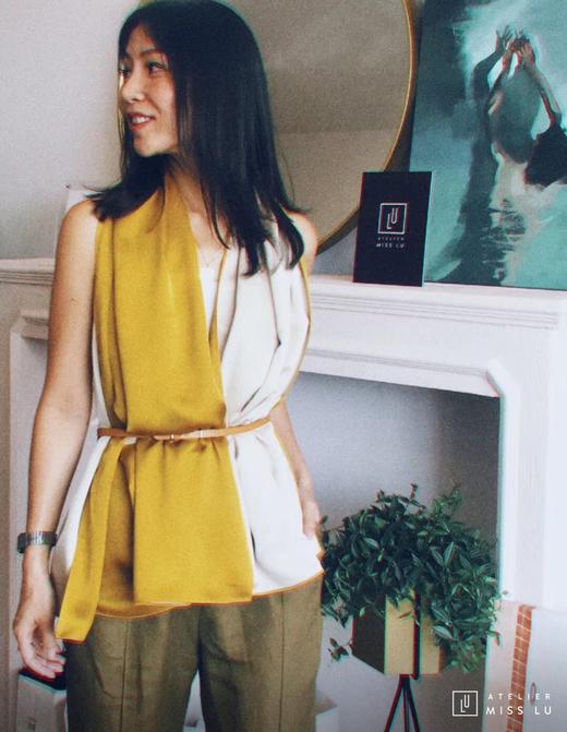 AtelierMissLu / Carrie-拼色两用披肩 商品图2