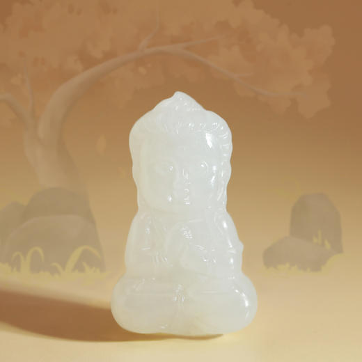 和田玉（羊脂玉）挂件--宝宝佛 约8g 商品图0