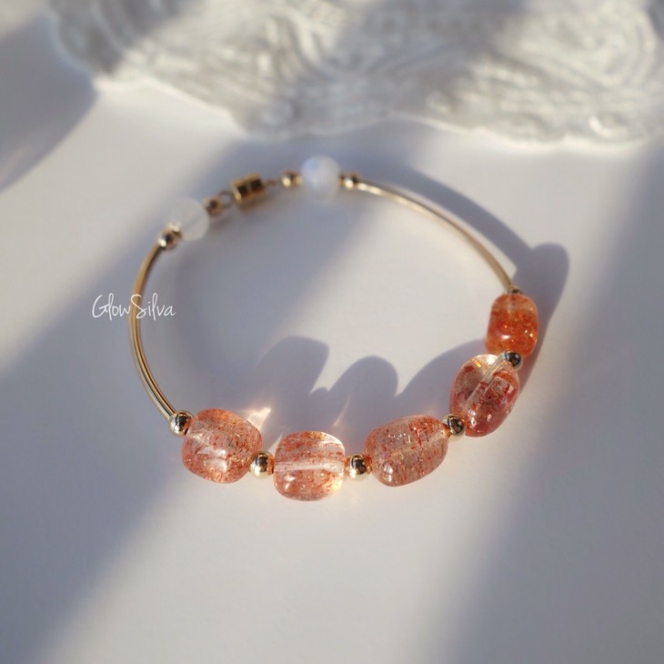 【有赞限量】金草莓晶 不规则 磁铁扣手镯