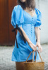 AtelierMissLu / Freda-海风蓝泡泡袖纽扣装饰连身裙 商品缩略图1