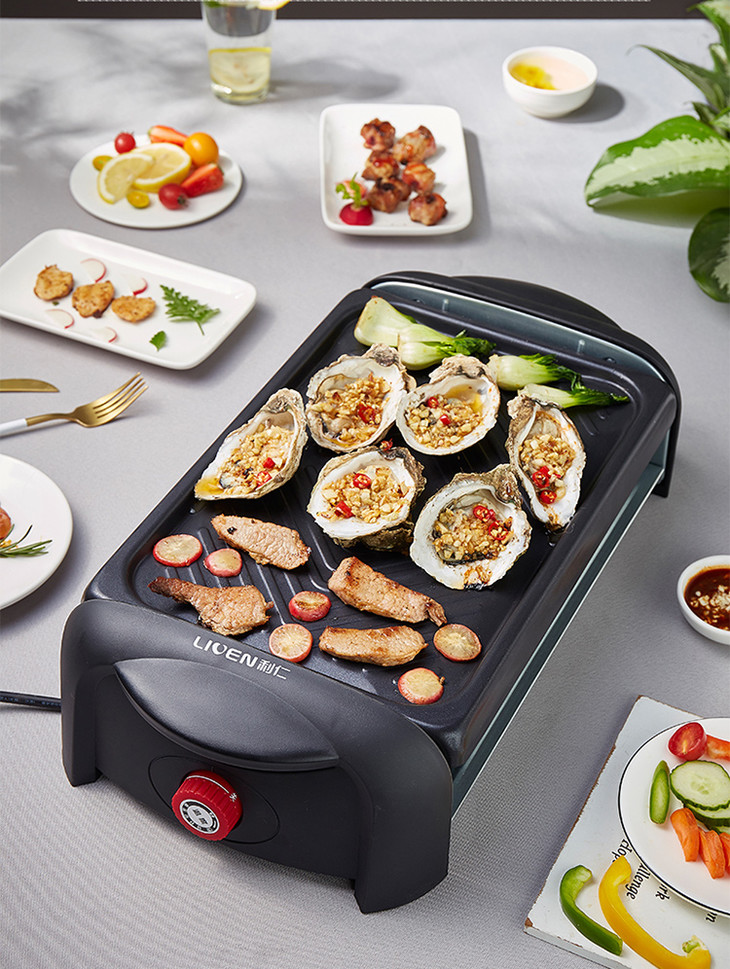 利仁(liven)电烧烤炉家用电烤盘烧烤机烤串机无烟不粘烤肉锅kl-j4300