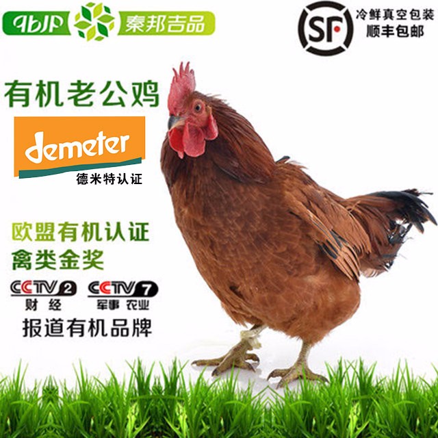 秦邦吉品 600天有机散养老公鸡