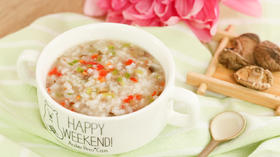 彩椒牛肉粥（补铁）