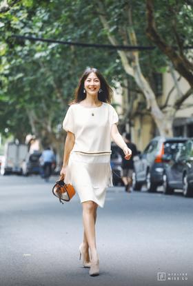 AtelierMissLu / Elisha-珍珠白流苏连身裙