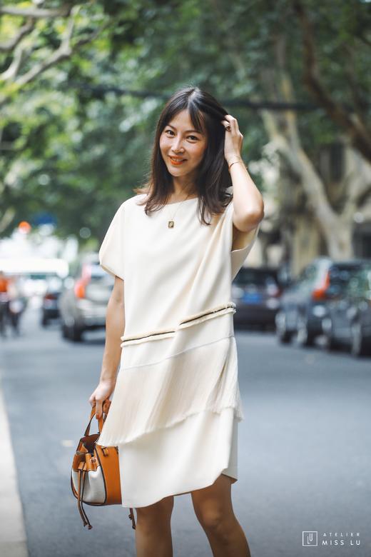 AtelierMissLu / Elisha-珍珠白流苏连身裙 商品图1