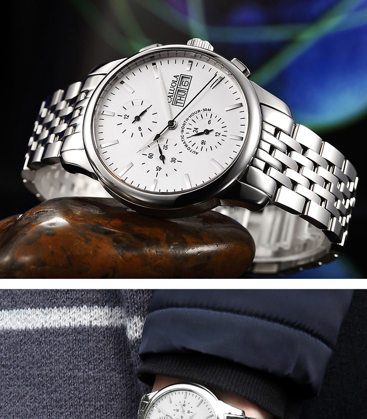 卡罗莱男士手表男表六针全自动机械表 ca1057m