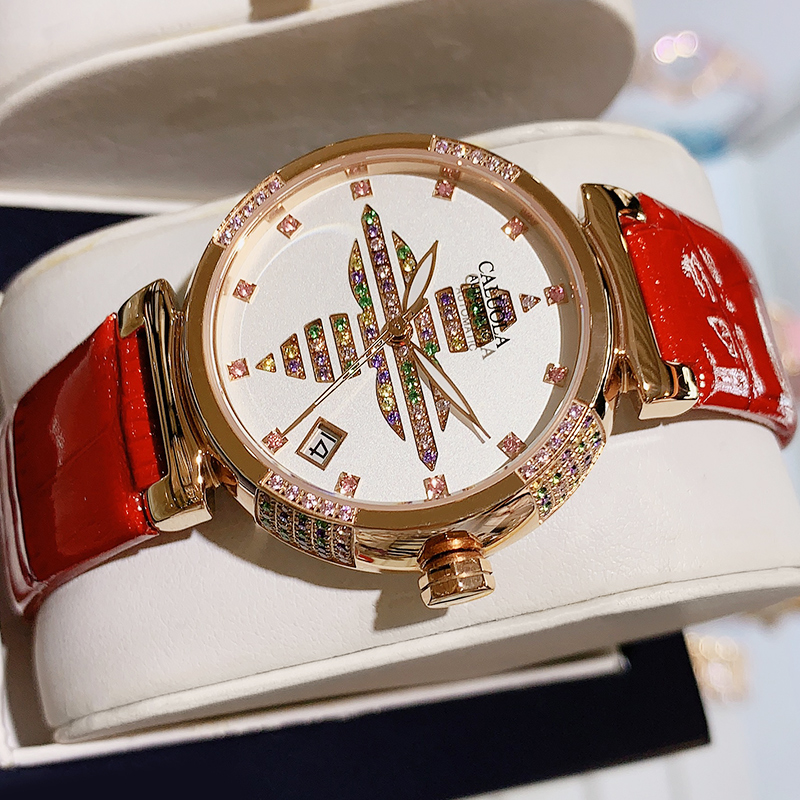 卡罗莱女表全自动机械表女士手表防水时尚款潮流腕表ca1186ml