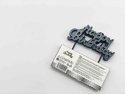 黑色生日快乐蜡烛 商品图0