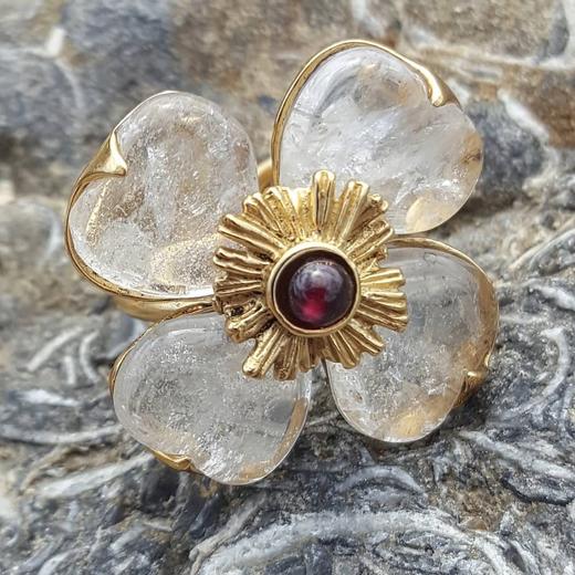 北京仓｜Goossens Paris-Trefle-天然水晶 耳夹（无需耳洞）［法国设计师］ 商品图2