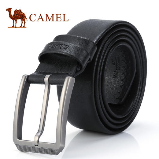 camel骆驼腰带男士牛皮针扣皮带休闲流行中年青年男裤带