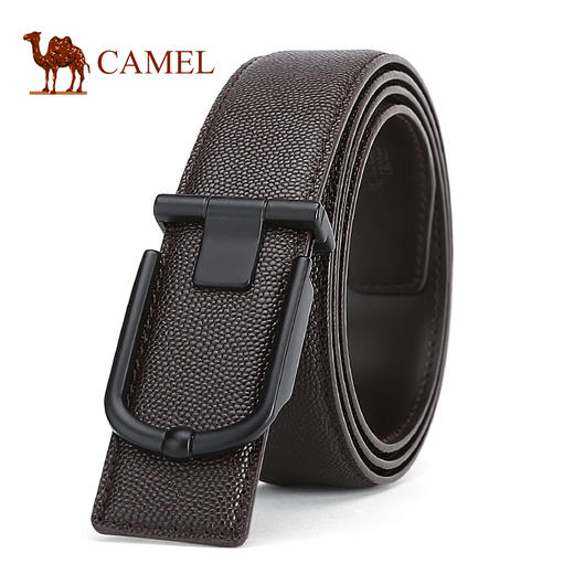camel骆驼腰带男士牛皮针扣皮带休闲流行中年青年男裤带