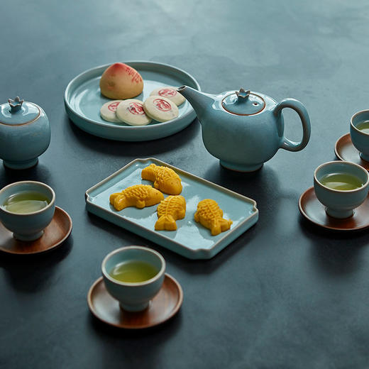 宫里的世界&可美汝谣 锦年石榴 汝瓷茶具套装 - 故宫宫廷文化