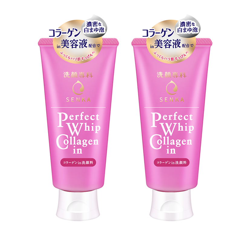 日本资生堂洗颜泡沫洁面奶粉色 深层清洁补水保湿胶原蛋白专科洗面奶