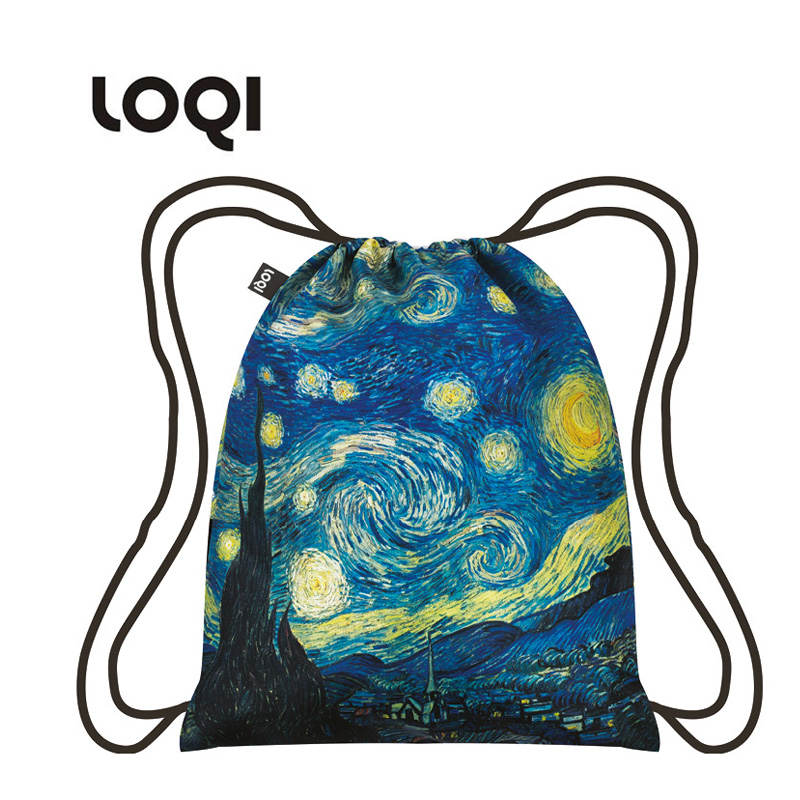 LOQI双肩束口包 星空 条纹