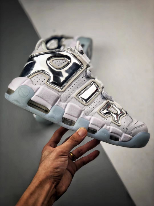 男女鞋 air more uptempo 大air皮蓬 "chrome blue"液态银配色