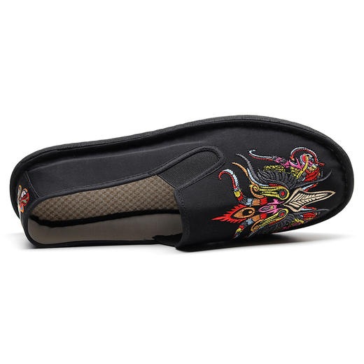 116039凤凰老北京布鞋男千层底夏季透气社会鞋绣花中国风男休闲刺绣