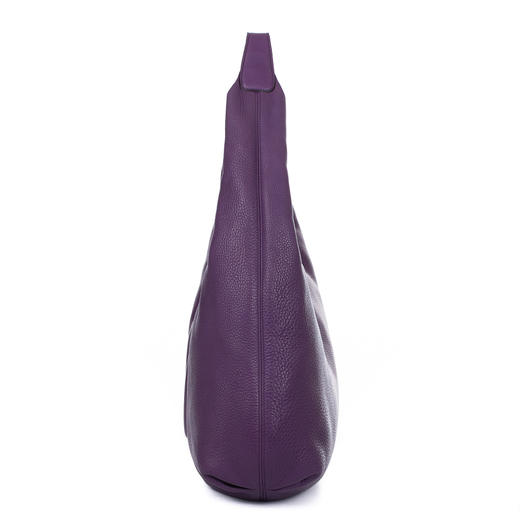 a  gucci 古驰 soho disco 紫色荔枝纹流苏logo压纹大号hobo包