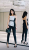 AtelierMissLu / Puri-黑色前开衩修身长裤 商品缩略图8
