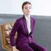 2020秋季新款紫色长袖西装长裤套装PX60010+PK50010 商品缩略图6