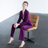 2020秋季新款紫色长袖西装长裤套装PX60010+PK50010 商品缩略图7