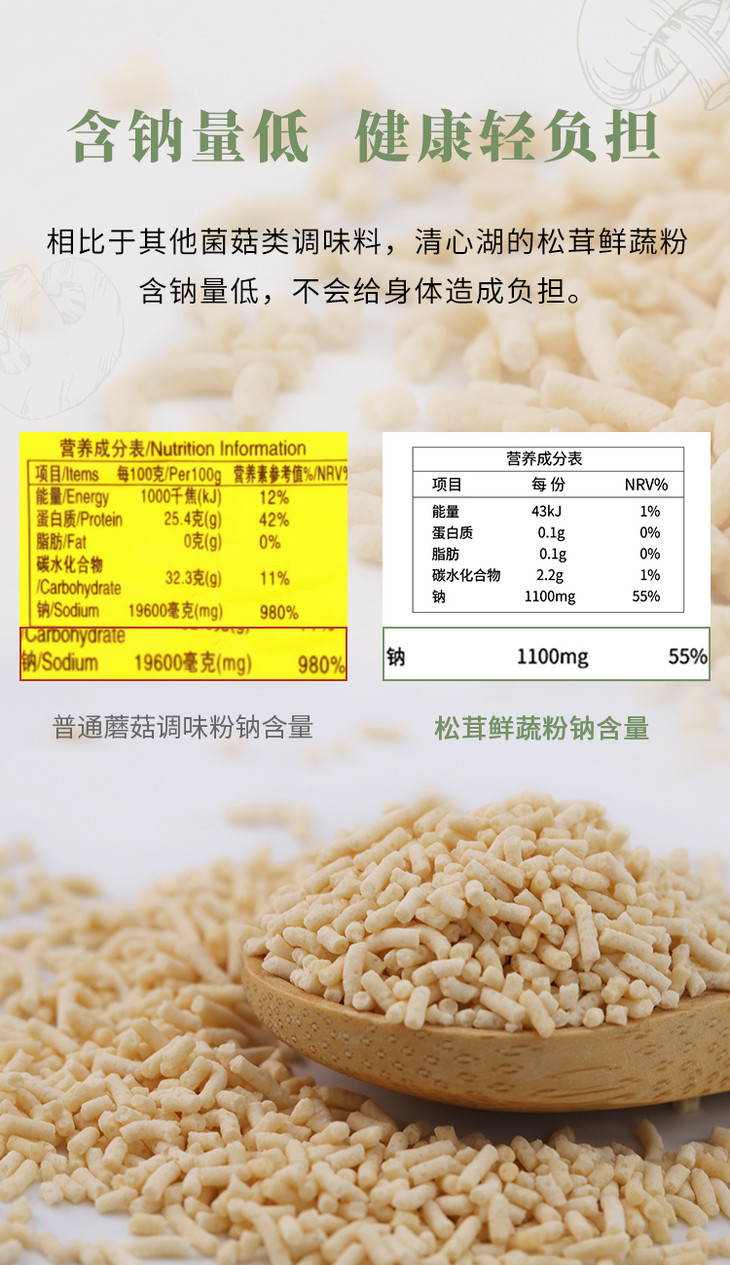 (清心湖)松茸鲜蔬粉优惠套餐松茸鲜蔬粉代替鸡精味精炖汤炒菜鲜香调味