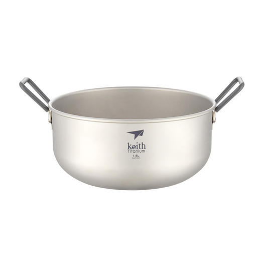 铠斯 纯钛 锅 1.8L大容量 露营 野营 锅 轻质耐用 居家户外 TI6015 商品图2