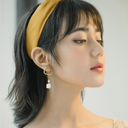 925银针韩国耳环女长款气质高级感耳饰个性小众网红耳坠