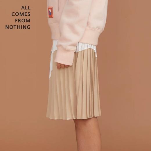 撞色印花压褶半裙 商品图2