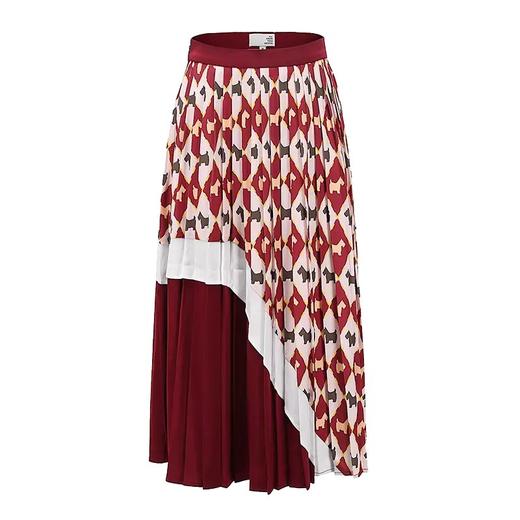 撞色印花压褶半裙 商品图4