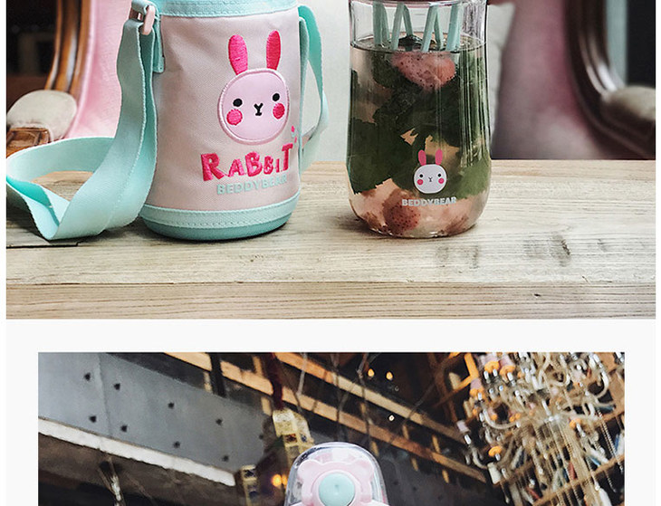 杯具熊beddybear夏季tritan儿童摇摇杯带杯套 多色可选