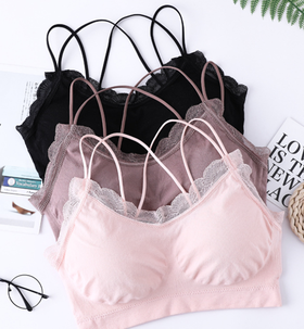 竹纤维时尚细袋无托文胸6811