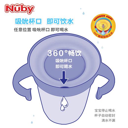 美国 努比Nuby  儿童水杯 3D印花魔术杯 240ml （三种颜色）一般贸易 商品图2