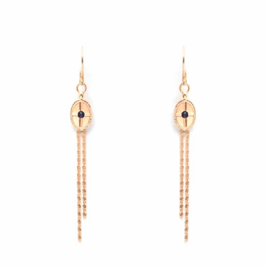 北京仓｜Les Merveilleuses-Prune 天然蓝宝石 耳环［法国设计师］ 商品图0