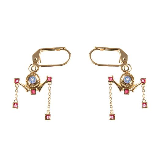 北京仓｜Les Merveilleuses-Lea-天然托帕石 红宝石 耳环［法国设计师］ 商品图0