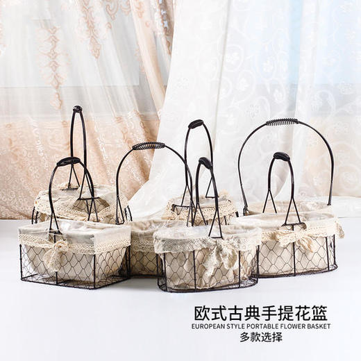 铁艺篮-手提花篮 商品图2