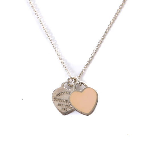 tiffany&co 蒂芙尼 return to tiffany 双心银制项链【特殊商品不退不