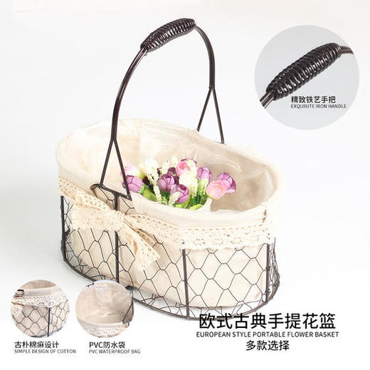 铁艺篮-手提花篮 商品图1