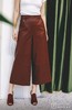 AtelierMissLu / Liah-酒红仿皮阔腿裤 商品缩略图0