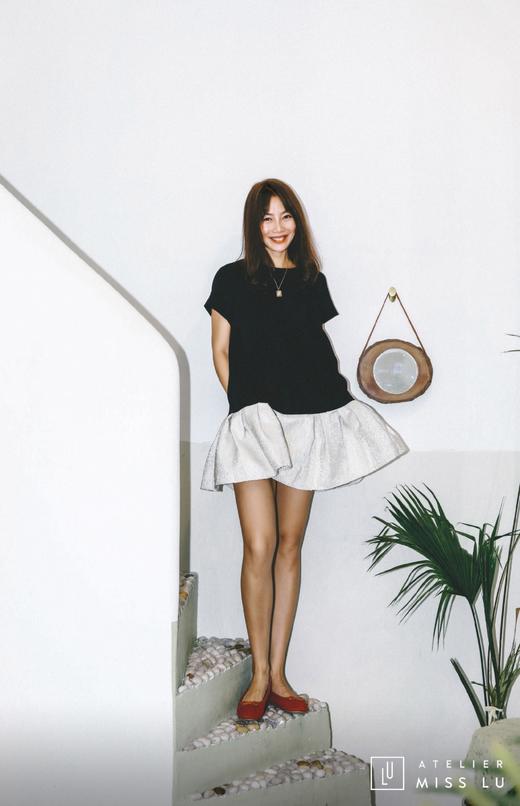 AtelierMissLu / Nicole-黑拼白蓬蓬下摆连身裙 商品图4