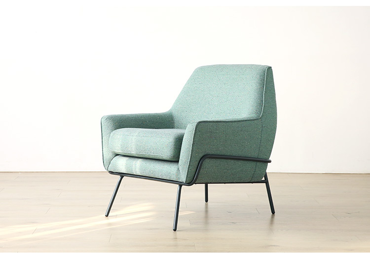 evita|home北欧布艺单人沙发小户型现代简约单个阳台sofa整装家具