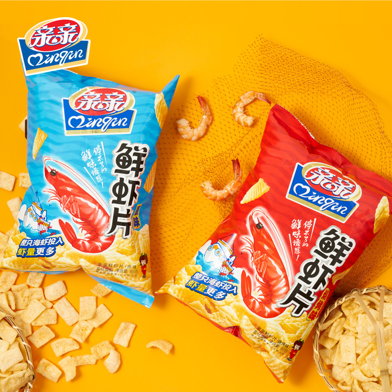 亲亲鲜虾片 18g*20包零食大礼包 亲朋好友齐欢享
