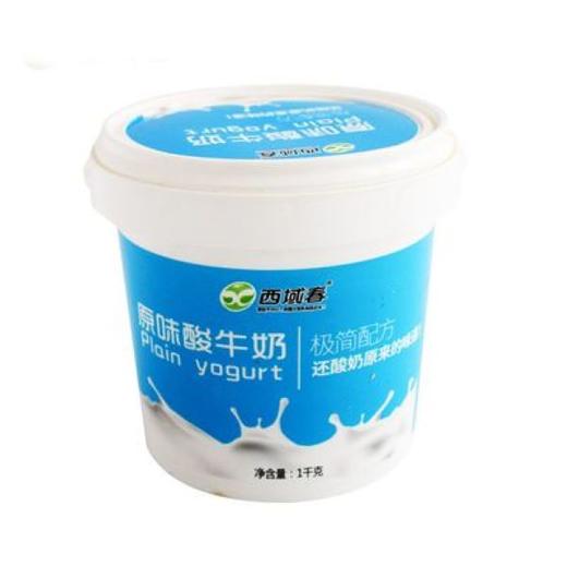 新到西域春1kg桶装原味酸奶 商品图0