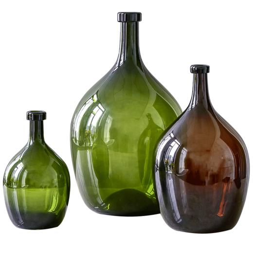 碧轩西班牙手工彩色透明大玻璃花瓶摆件样板间陈列落地花器家居装饰 商品图4