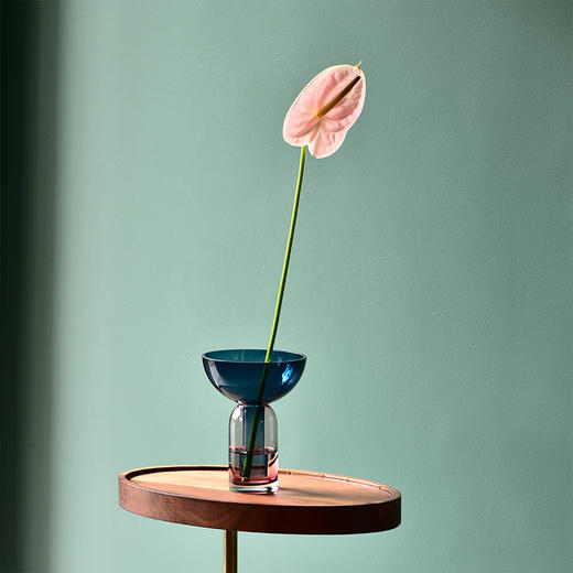 碧轩轻奢几何玻璃花瓶透明摆件餐桌插花瓶北欧客厅装饰品摆设创意拼色 商品图0