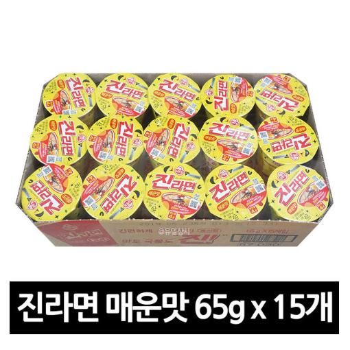 【박스】오뚜기 진라면매운맛컵소65g 商品图0