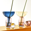 碧轩轻奢几何玻璃花瓶透明摆件餐桌插花瓶北欧客厅装饰品摆设创意拼色 商品缩略图1
